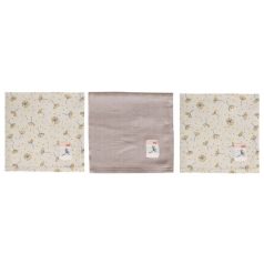 Bébé-Jou 3 db muszlin arctörlő kendő - Wish Grey