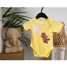 Rövid ujjú baba body cuki Mackó mintával sárga (68)