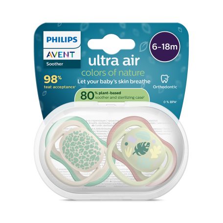 Avent SCF087/17 Ultra air játszócumi 6-18 hó - mintás neutral