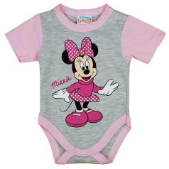Disney Minnie rövid ujjú body (62) - szürke/rózsaszín 