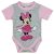 Disney Minnie rövid ujjú body (62) - szürke/rózsaszín 