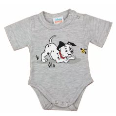   Rövid ujjú kisfiú body 101 kiskutya mintával (68) - szürke