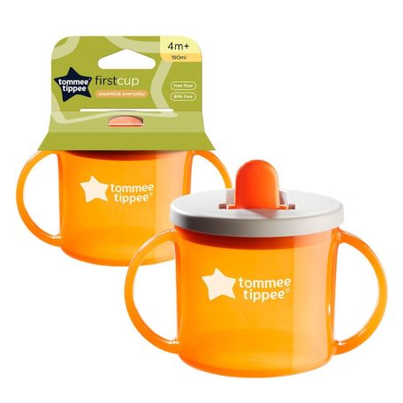 Tommee Tippee Essentials első itatópohár 4m+ - narancs