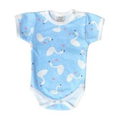 Rövid ujjú, mintás body 62 - Hattyú 