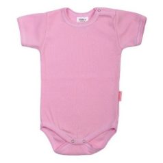 Rövid ujjú body vállon patentos 68 - rózsaszín