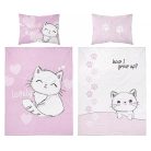 Pamut ágynemű huzat 100*135 cm - Cica