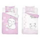 Pamut ágynemű huzat 90*120 cm - Cica
