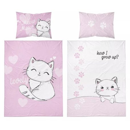 Pamut ágynemű huzat 90*120 cm - Cica
