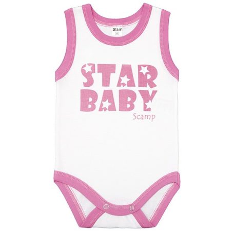 Scamp Ujjatlan baba kombidresz (56) - Star Baby pink