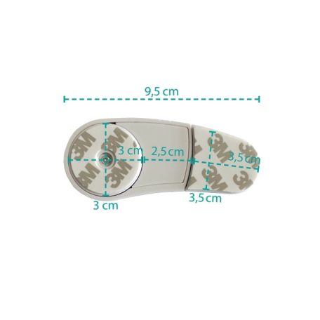 Zopa szekrényzár 2db - White/Grey