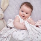 Ceba Baby pamut babapléd 90X100 cm - Candy pink + Bird World