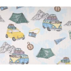   Mintás textil pelenka 3db-os - állatok a csónakba/színes dínók/explore