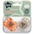 Tommee Tippee Fun Friends játszócumi 6-18 hó 2 db - barack/szürke