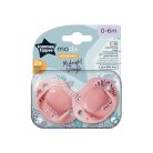 Tommee Tippee Moda játszócumi 2db 0-6hó - rózsaszín