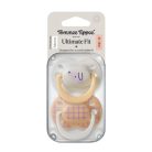 Tommee Tippee Ultimate Fit játszócumi 0-6 hó 2 db - barack/beige kutyus