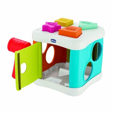 Chicco Sort&Beat 2in1 készségfejlesztő kocka kalapáccsal 9 hó+