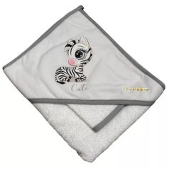   Babastar Frottir fürdőlepedő, fürdetőkesztyűvel 80*80 cm - Cute Zebra