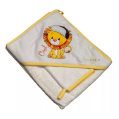   Babastar Frottir fürdőlepedő, fürdetőkesztyűvel 80*80 cm - Cool Oroszlán
