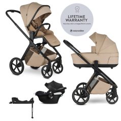   EASYWALKER Zoey 4in1 multifunkciós babakocsi Almond Taupe + CBX By CYBEX Aton B2 i-Size + bázis