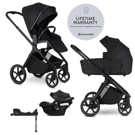 EASYWALKER Zoey 4in1 multifunkciós babakocsi Pure Black + CBX By CYBEX Aton B2 i-Size + bázis