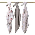BabyOno 3 db-os színes,mintás textil pelenka - szürke