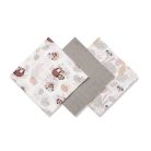 BabyOno 3 db-os színes,mintás textil pelenka - szürke