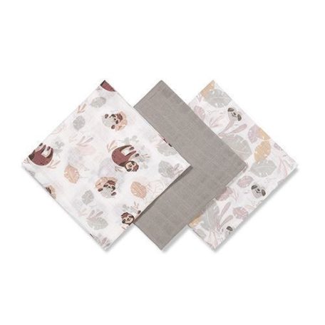 BabyOno 3 db-os színes,mintás textil pelenka - szürke