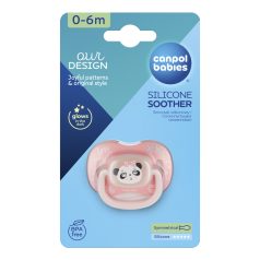   Canpol babies nyugtató szilikon cumi szimmetrikus 0-6 hó - panda