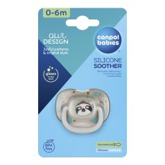   Canpol babies nyugtató szilikon cumi szimmetrikus 0-6 hó - lajhár