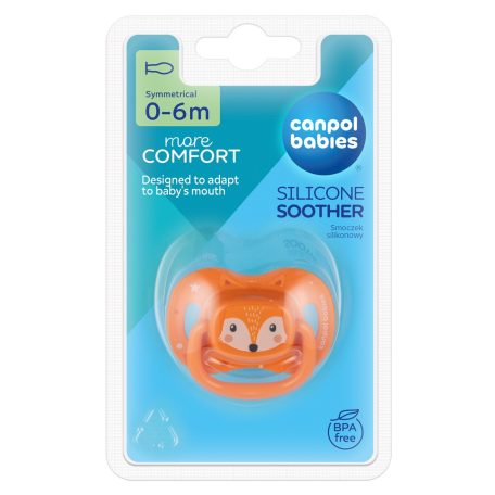 Canpol babies nyugtató szilikon cumi 0-6 hó - róka 