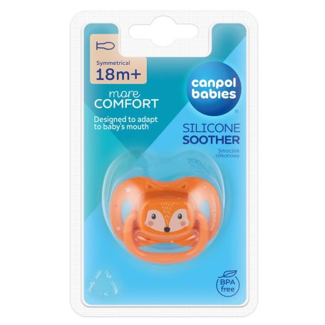 Canpol babies nyugtató szilikon cumi 18 hó + róka 