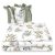 Baby Shop 3 részes babaágynemű - szafari zöld