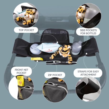 Zopa Deluxe rendező táska babakocsira - Black