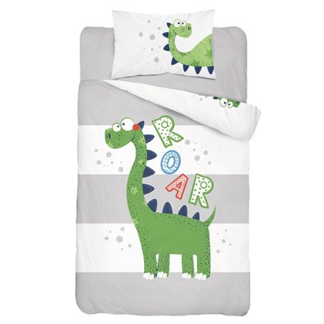 Bambusz ágynemű huzat 90*120 cm - Zöld dinó 
