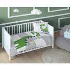 Bambusz ágynemű huzat 90*120 cm - Zöld dinó 