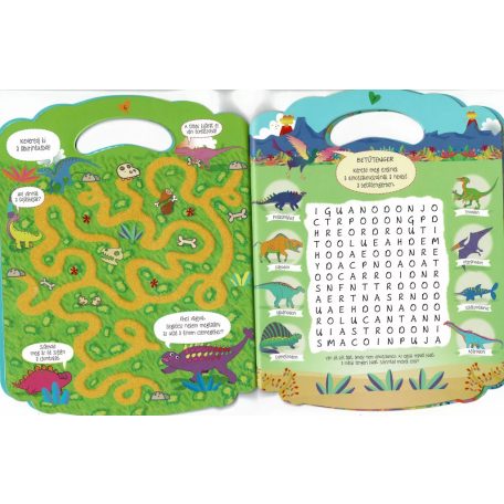 Színes foglalkoztatófüzet dinoszauruszokkal 