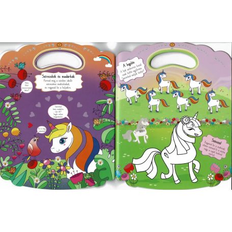 Színes foglalkoztatófüzet unikornisokkal 