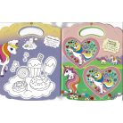 Színes foglalkoztatófüzet unikornisokkal 