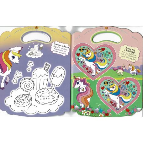 Színes foglalkoztatófüzet unikornisokkal 