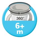 NUK Mini Magic Cup 6+ varázslatos pohár 160ml - világoskék 