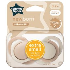   Tommee Tippee Newborn újszülött játszócumi 0-2 hó 2 db - pink/bézs