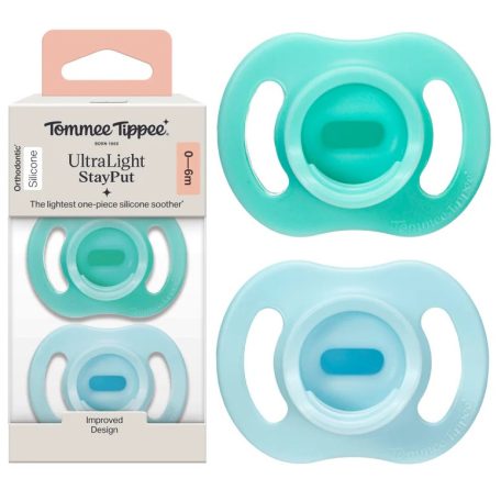 Tommee Tippee Ultralight nyugtató cumi 0-6 hó 2 db -  kék,türkiz 