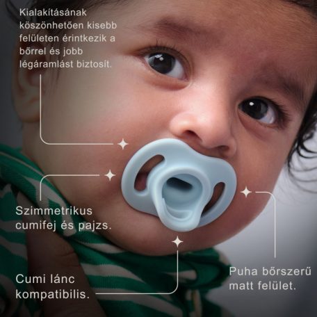 Tommee Tippee Ultralight nyugtató cumi 0-6 hó 2 db -  kék,türkiz 