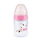 NUK First Choice Temperature Control cumisüveg 150 ml - Rózsaszín zsiráf
