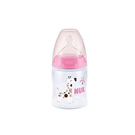 NUK First Choice Temperature Control cumisüveg 150 ml - Rózsaszín zsiráf