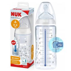   NUK First Choice Temperature Control cumisüveg 300 ml 0-6 m - pöttyös