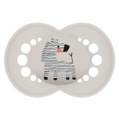 MAM Original 16+ szilikon nyugtató cumi - szürke zebra