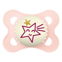   MAM Original Night szilikon nyugtató cumi  2-6 hó - rózsaszín csillag