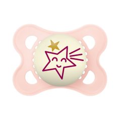   MAM Original Night szilikon nyugtató cumi  2-6 hó - rózsaszín csillag