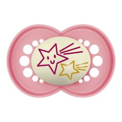   MAM Original Night 16+ szilikon nyugtató cumi - rózsaszín csillagos